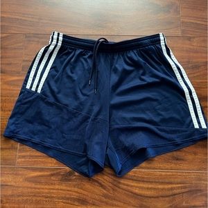 Drawstring adidas navy blue shorts